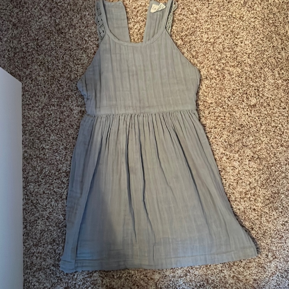 Sleeveless blue girls dress size 6Y